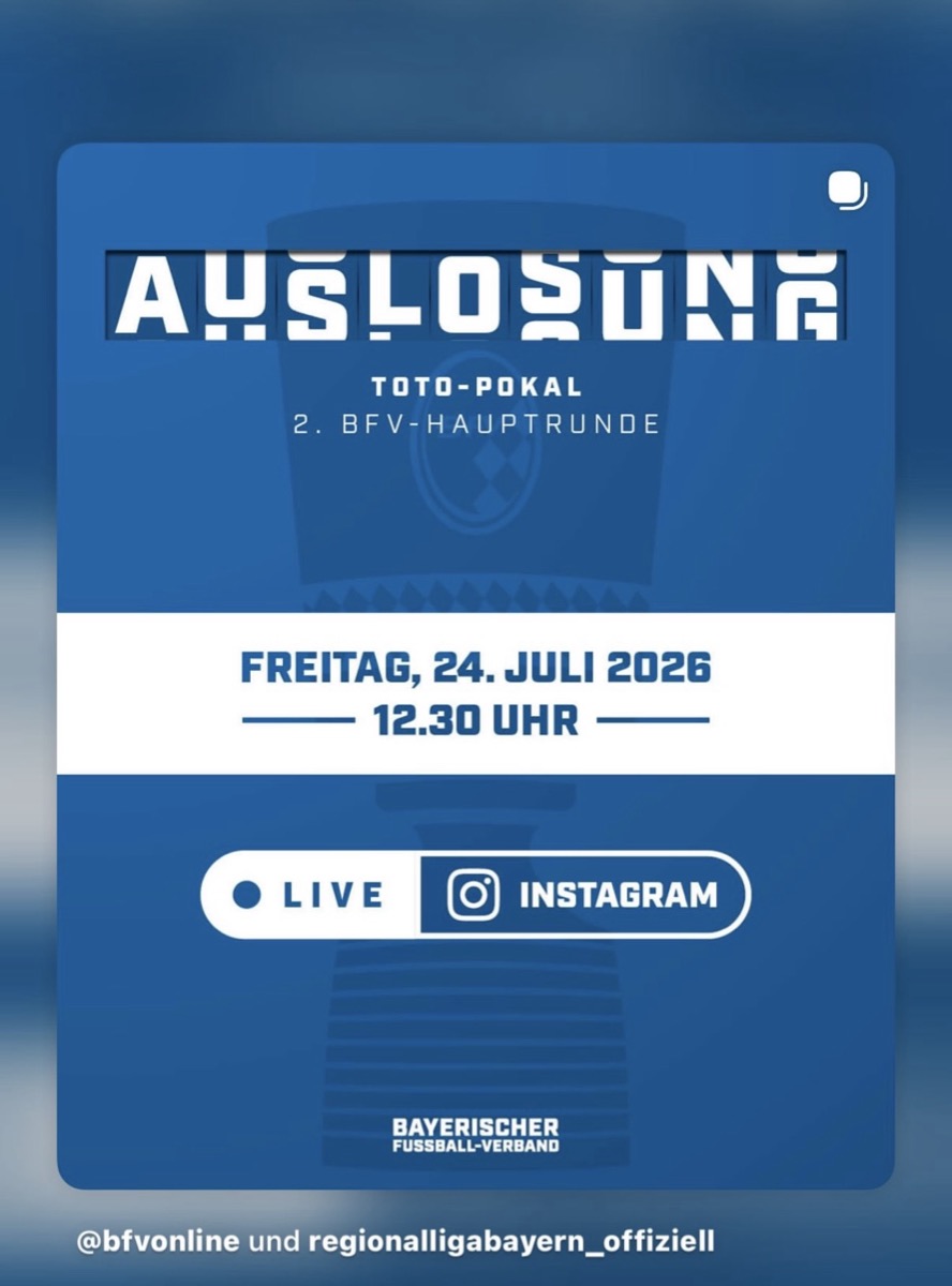 Ankündigung der Auslosung zur zweiten Toto-Pokal-Hauptrunde