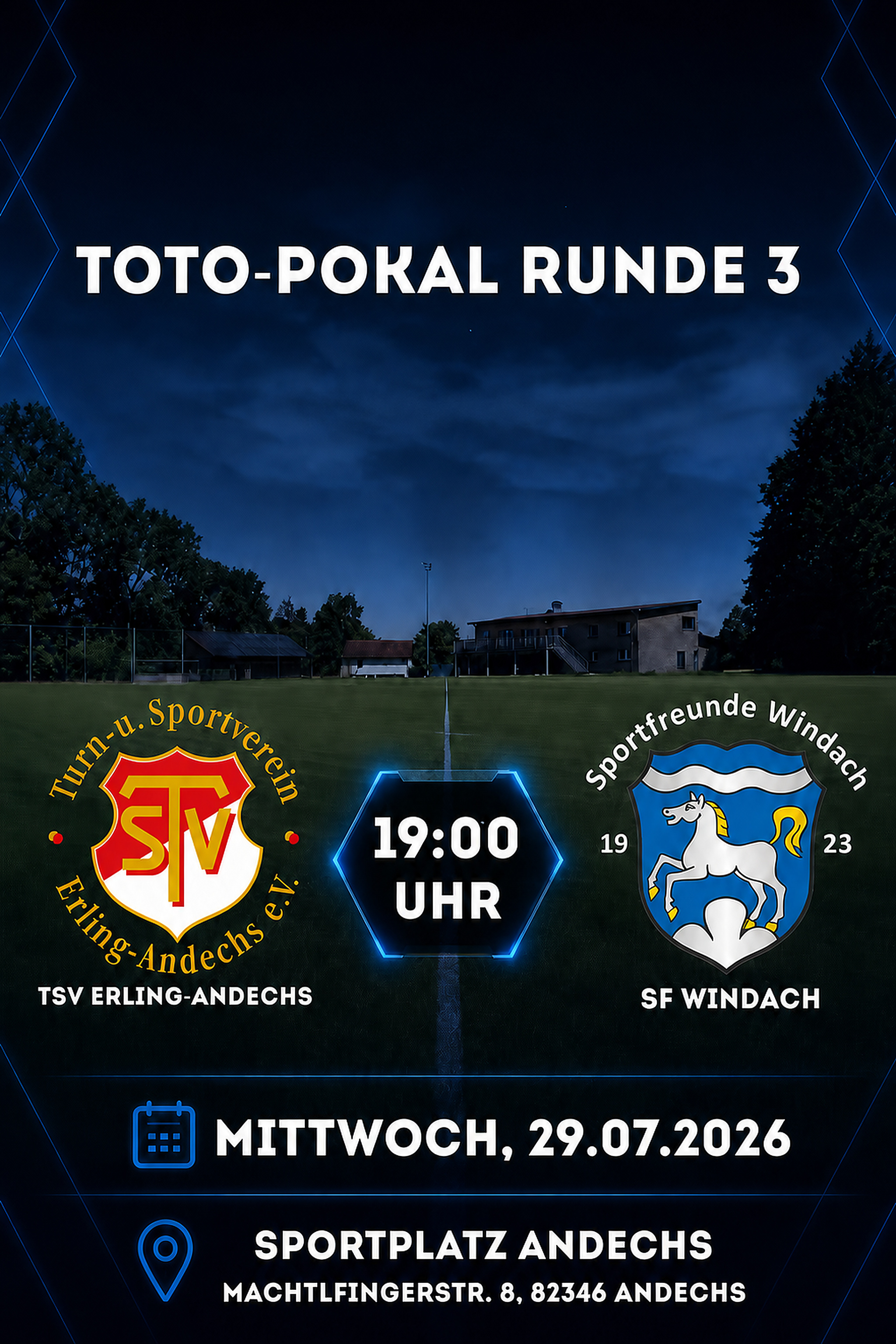 Pokalspiel der Sportfreunde Windach beim TSV Erling-Andechs