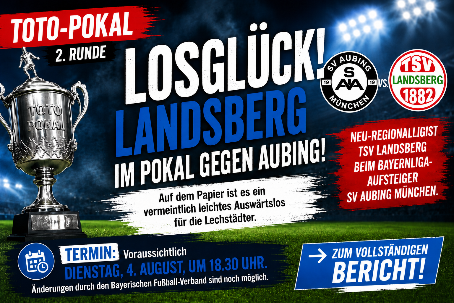 Toto-Pokal: Landsberg beim SV Aubing
